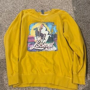 Lookout Mountain Graphic Crewneck Sweater - Yellow